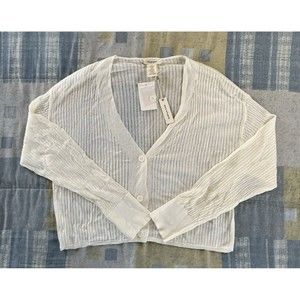 Max Studio White Lightweight Stretch Blouse Women's Top Sz M